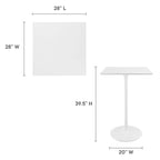 Lippa Square Wood Bar Table