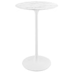 Lippa Round Artificial Marble Bar Table