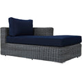 Summon Outdoor Patio Sunbrella® Right Arm Chaise - EEI-1873-GRY-NAV