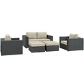 outdoor 5 Piece Outdoor Patio Sunbrella® Sectional Set