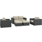 outdoor 5 Piece Outdoor Patio Sunbrella® Sectional Set