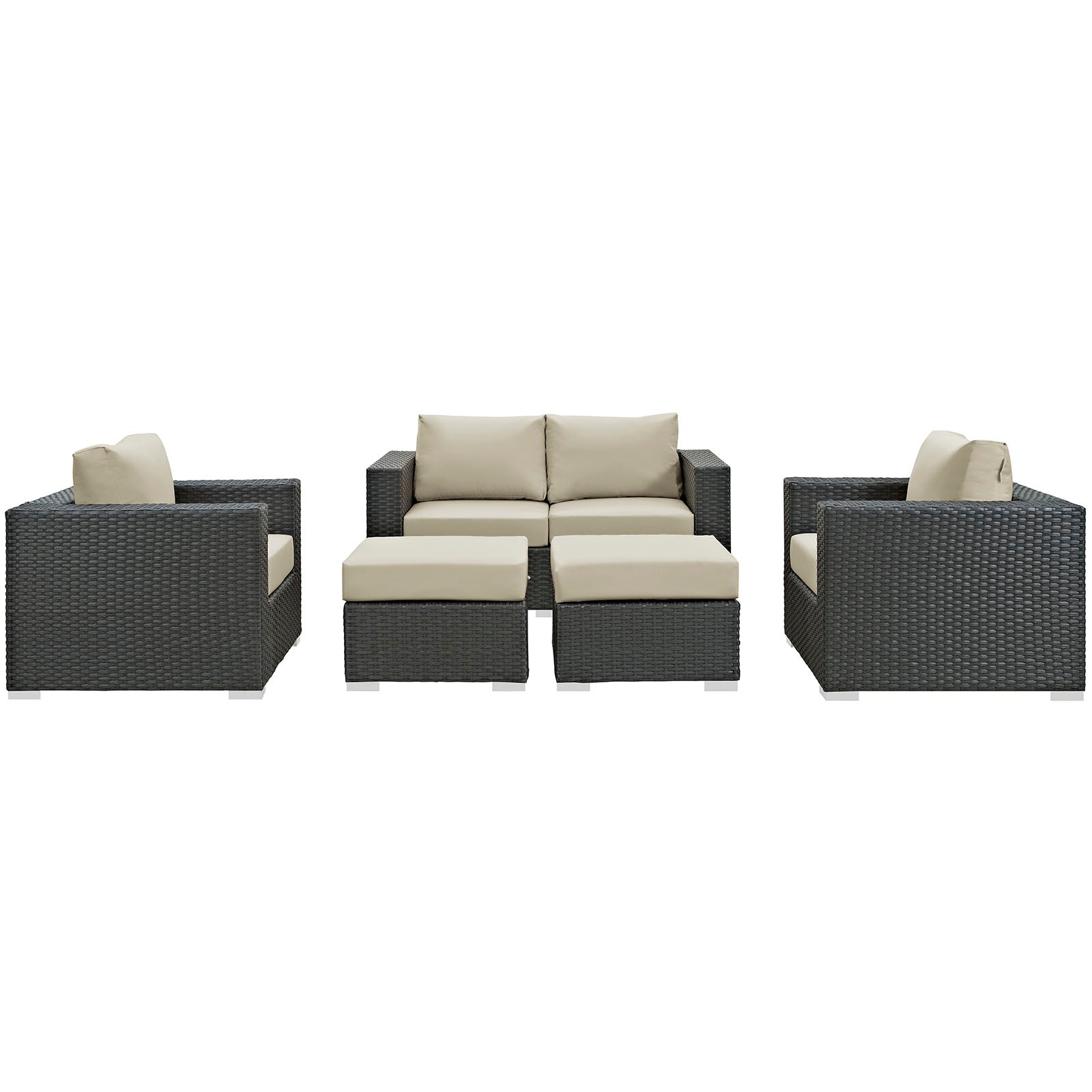 outdoor 5 Piece Outdoor Patio Sunbrella® Sectional Set