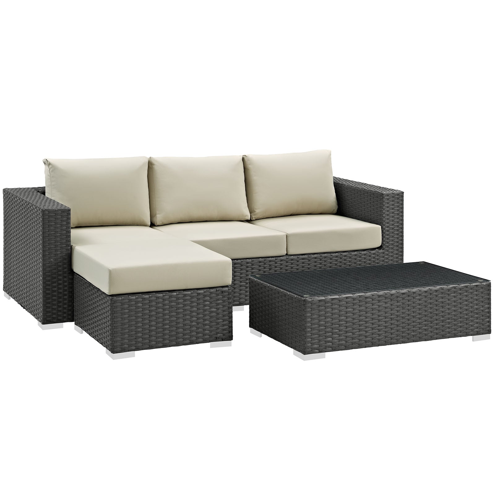outdoor 3 Piece Outdoor Patio Sunbrella® Sectional Set