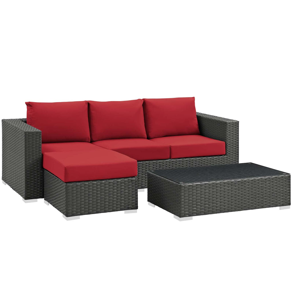 outdoor 3 Piece Outdoor Patio Sunbrella® Sectional Set