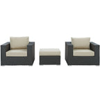 outdoor 3 Piece Outdoor Patio Sunbrella® Sectional Set