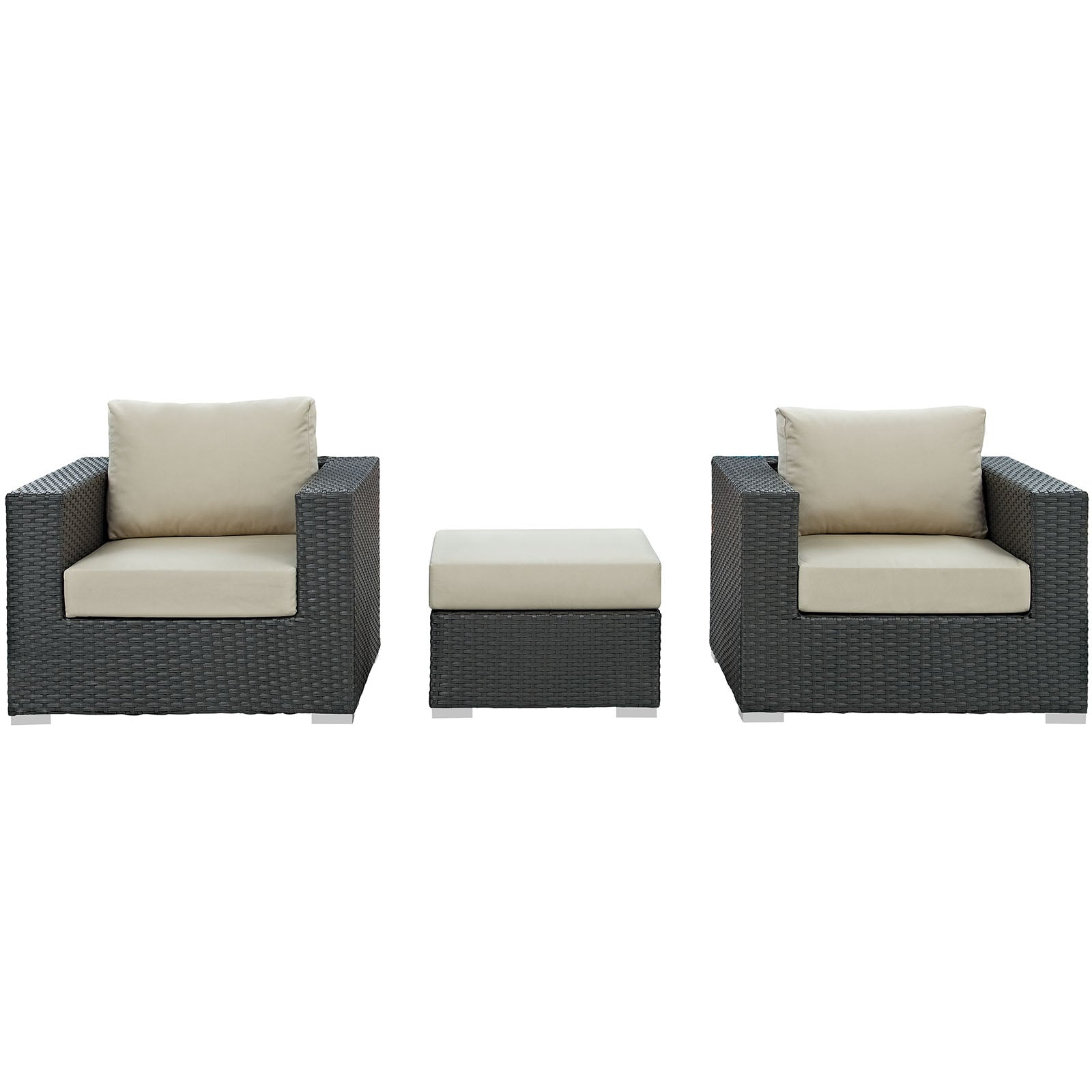 outdoor 3 Piece Outdoor Patio Sunbrella® Sectional Set