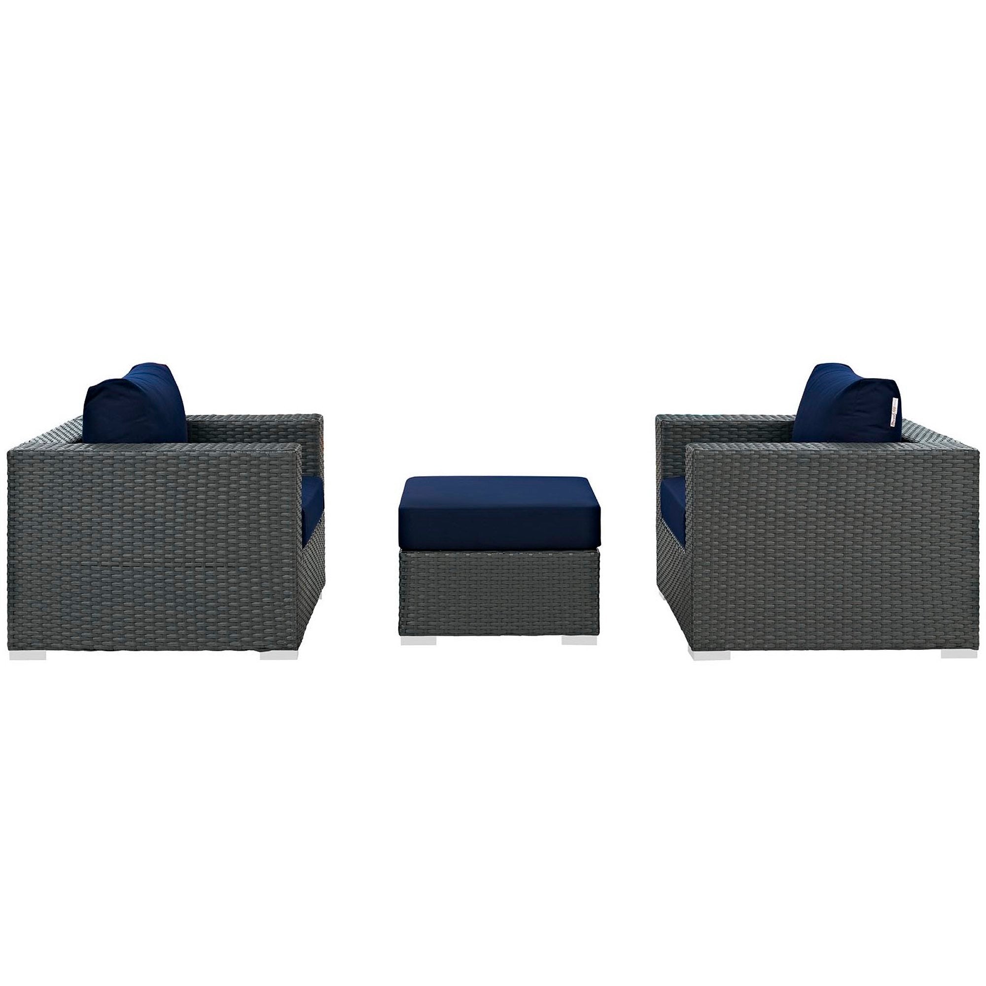 outdoor 3 Piece Outdoor Patio Sunbrella® Sectional Set