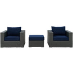 outdoor 3 Piece Outdoor Patio Sunbrella® Sectional Set