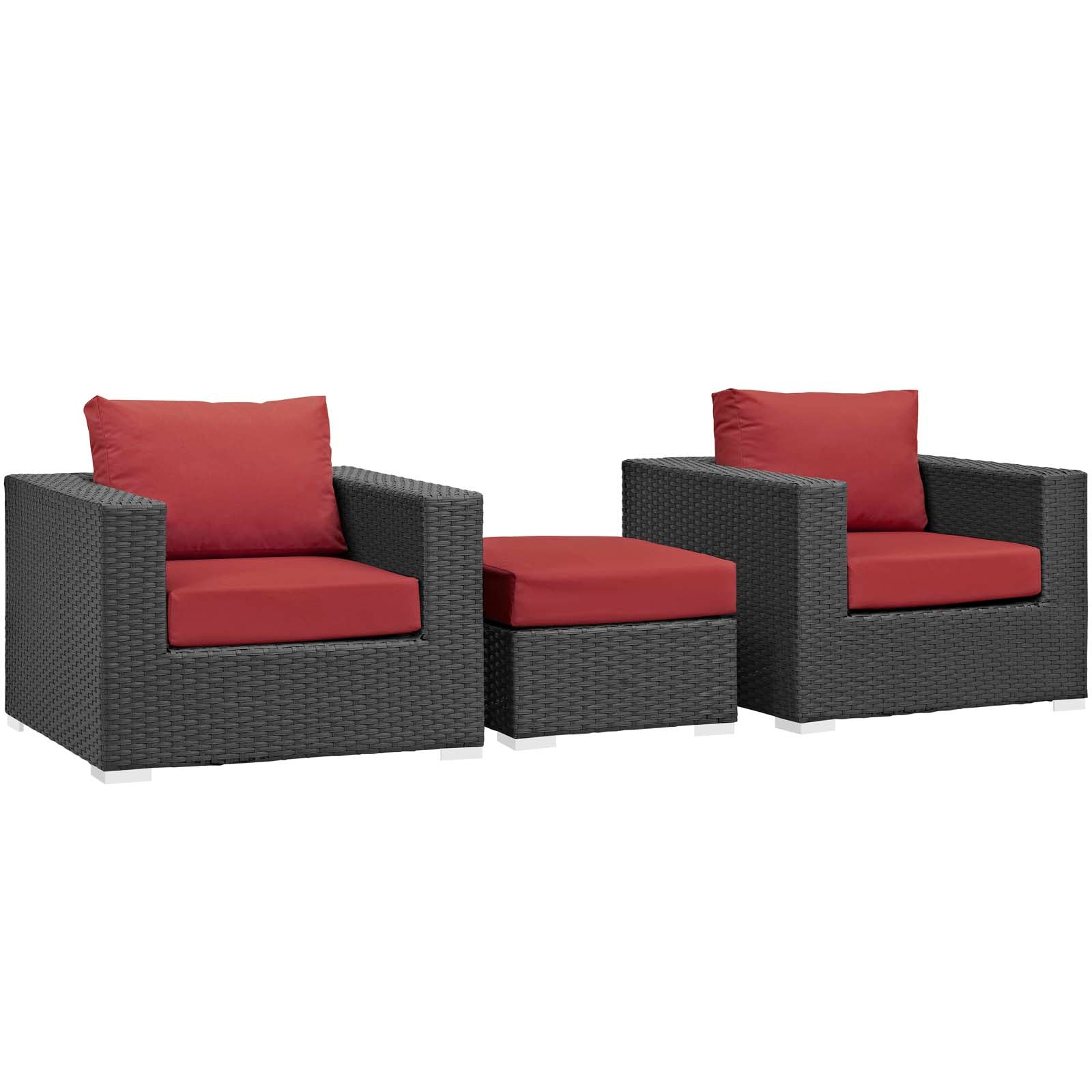 outdoor 3 Piece Outdoor Patio Sunbrella® Sectional Set