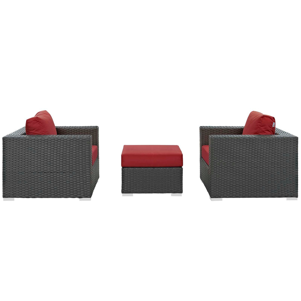 outdoor 3 Piece Outdoor Patio Sunbrella® Sectional Set