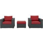 outdoor 3 Piece Outdoor Patio Sunbrella® Sectional Set