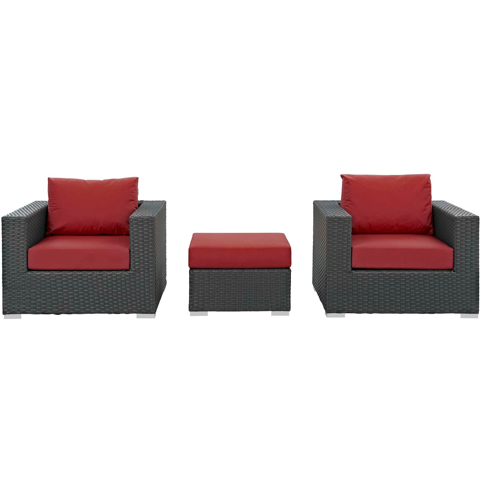 outdoor 3 Piece Outdoor Patio Sunbrella® Sectional Set
