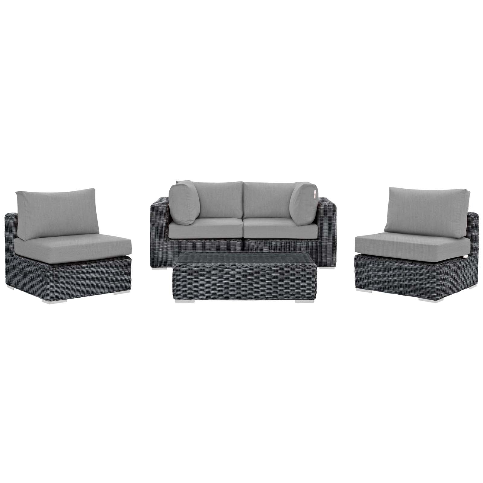 Summon 10 Piece Outdoor Patio Sunbrella® Sectional Set