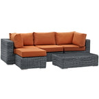 Summon 5 Piece Outdoor Patio Sunbrella® Sectional Set