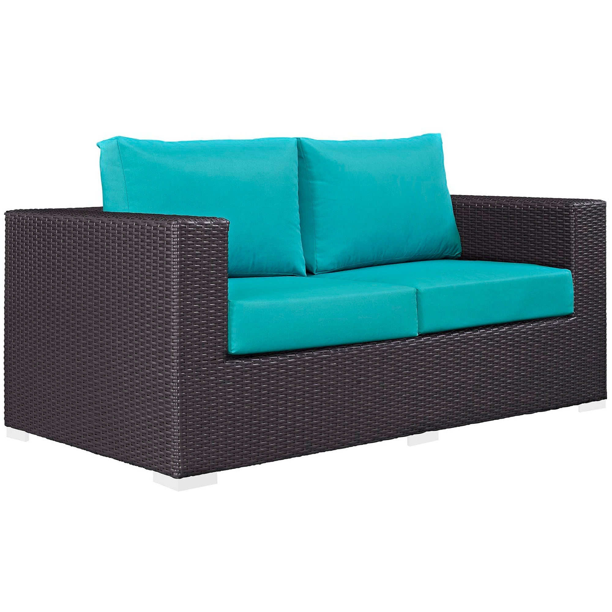 Convene Outdoor Patio Loveseat - EEI-1907-EXP-TRQ