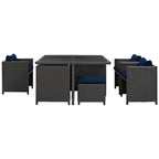 outdoor 9 Piece Outdoor Patio Sunbrella® Dining Set