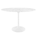 Lippa Oval Artificial Marble Dining Table