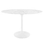 Lippa Oval Artificial Marble Dining Table