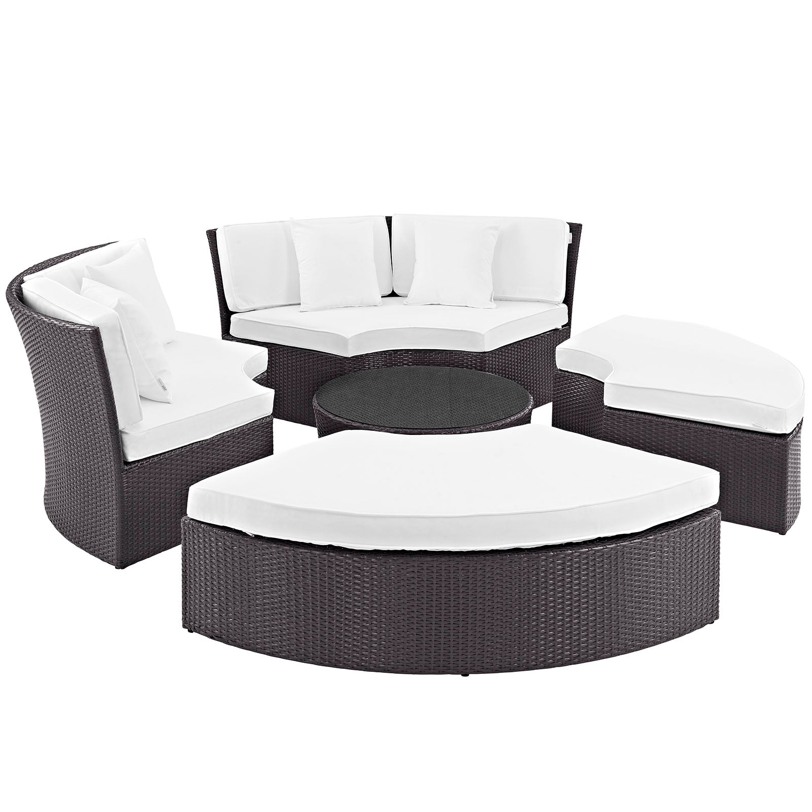 outdoor Circular Outdoor Patio Daybed Set