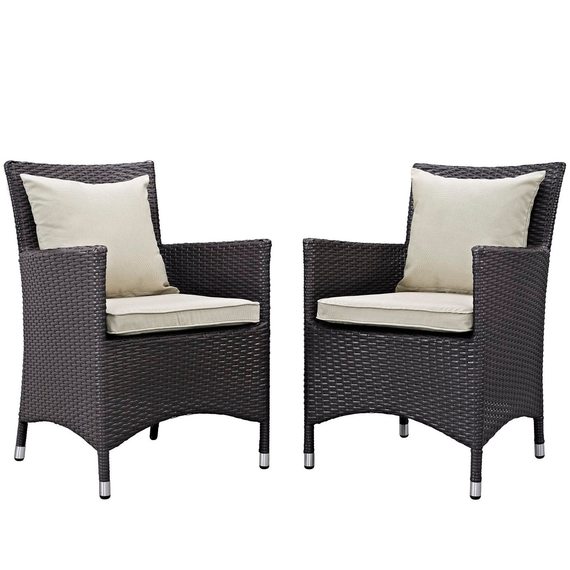 Convene 2 Piece Outdoor Dining Set - EEI-2188-EXP-BEI-SET