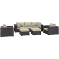 outdoor 7 Piece Outdoor Patio Sectional Set