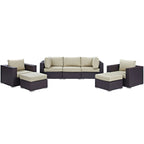 outdoor 7 Piece Outdoor Patio Sectional Set