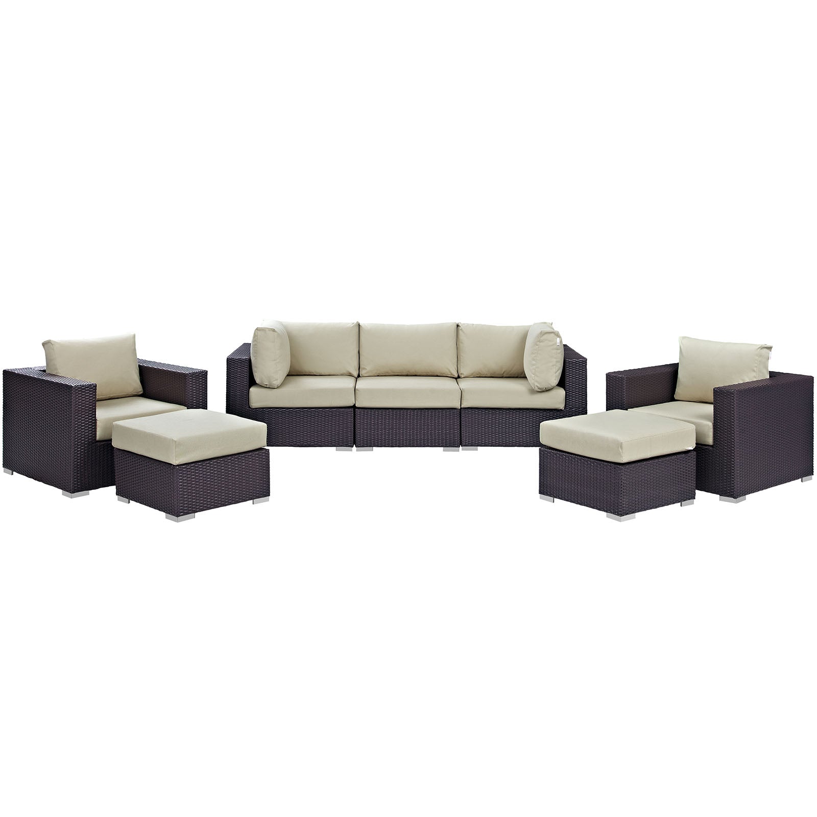 outdoor 7 Piece Outdoor Patio Sectional Set