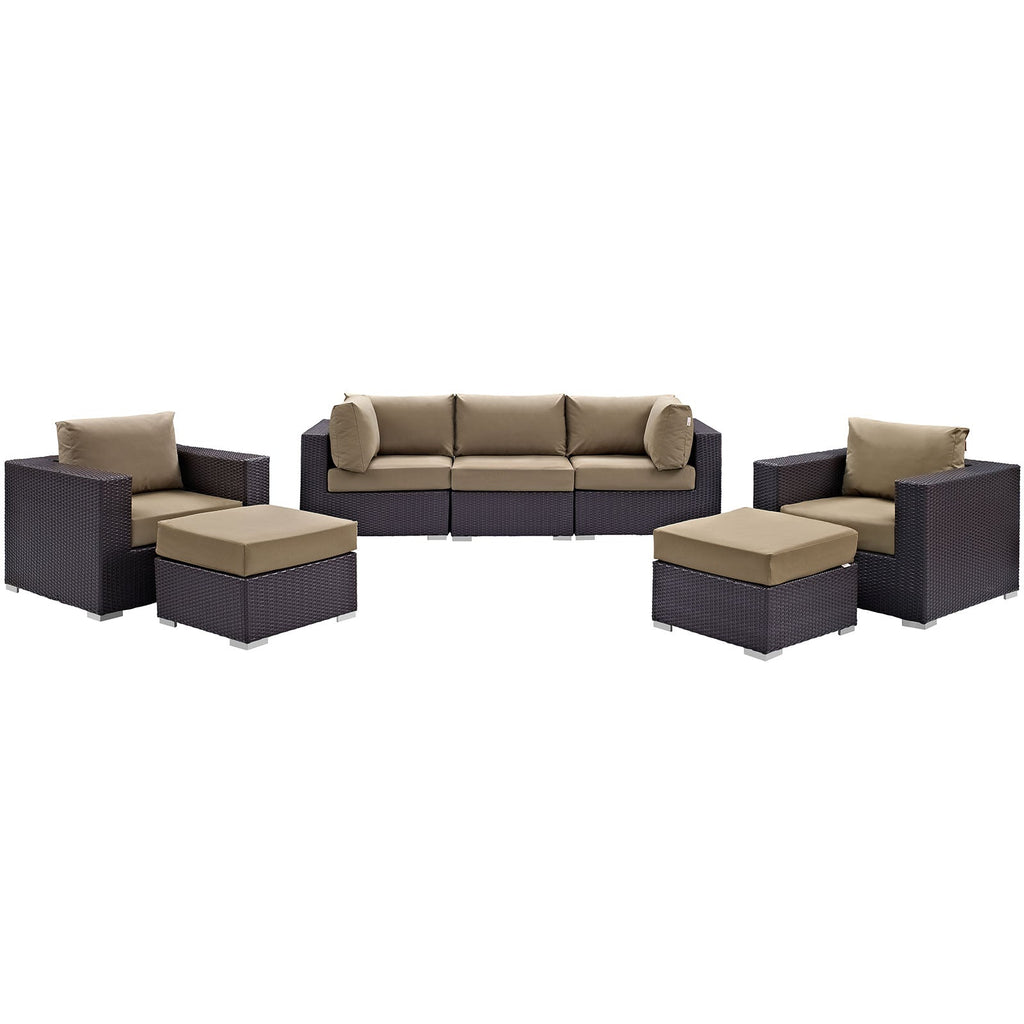 outdoor 7 Piece Outdoor Patio Sectional Set
