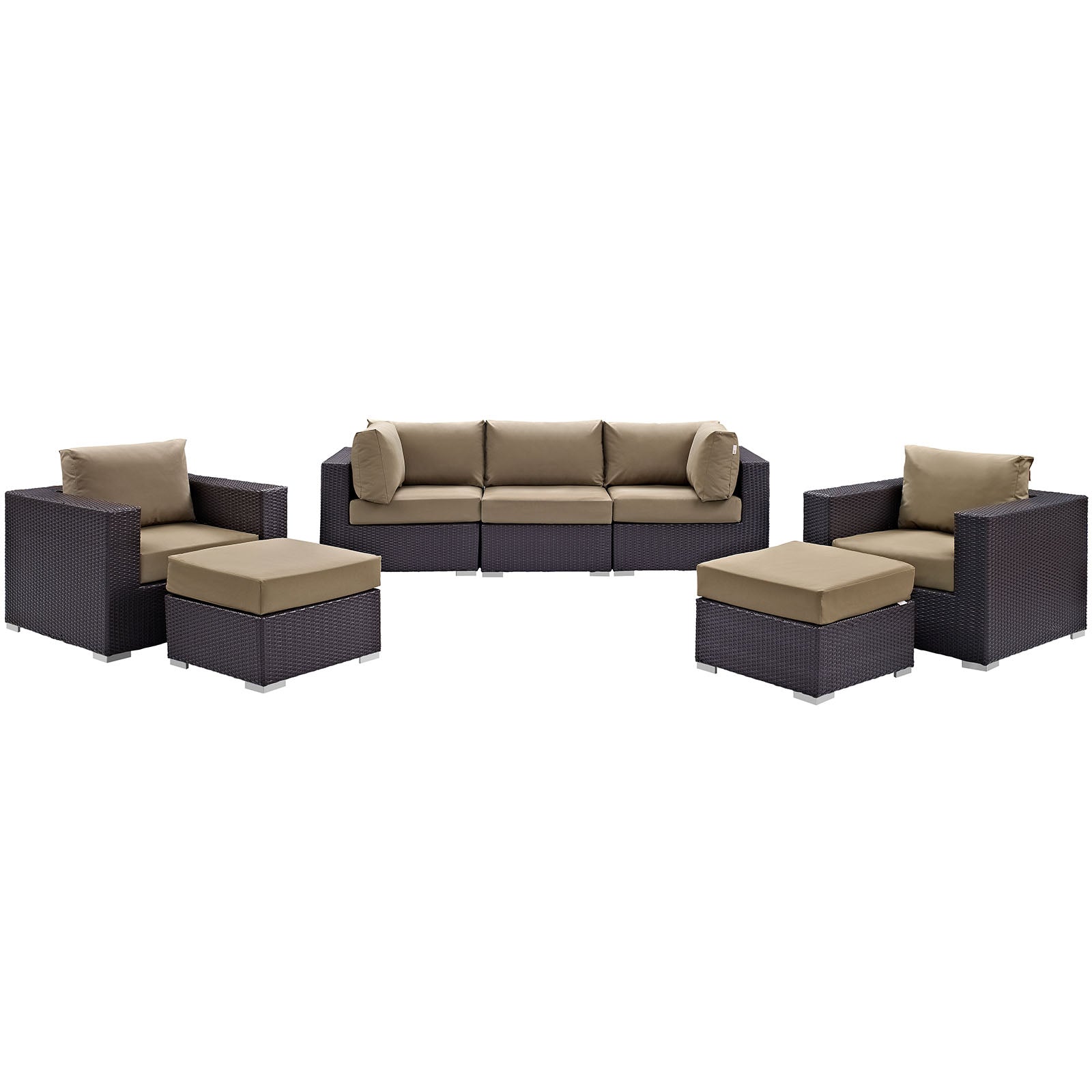 outdoor 7 Piece Outdoor Patio Sectional Set