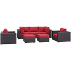 outdoor 7 Piece Outdoor Patio Sectional Set