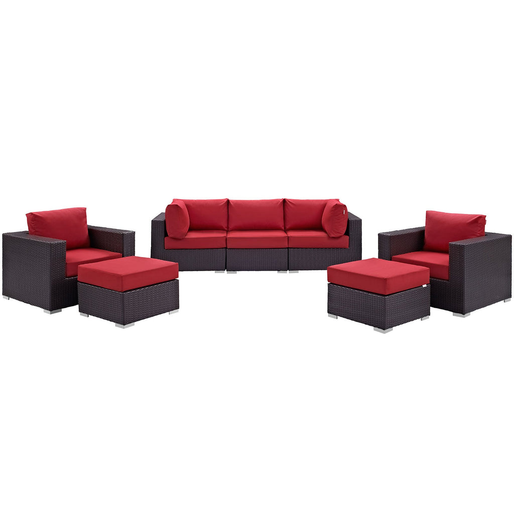 outdoor 7 Piece Outdoor Patio Sectional Set