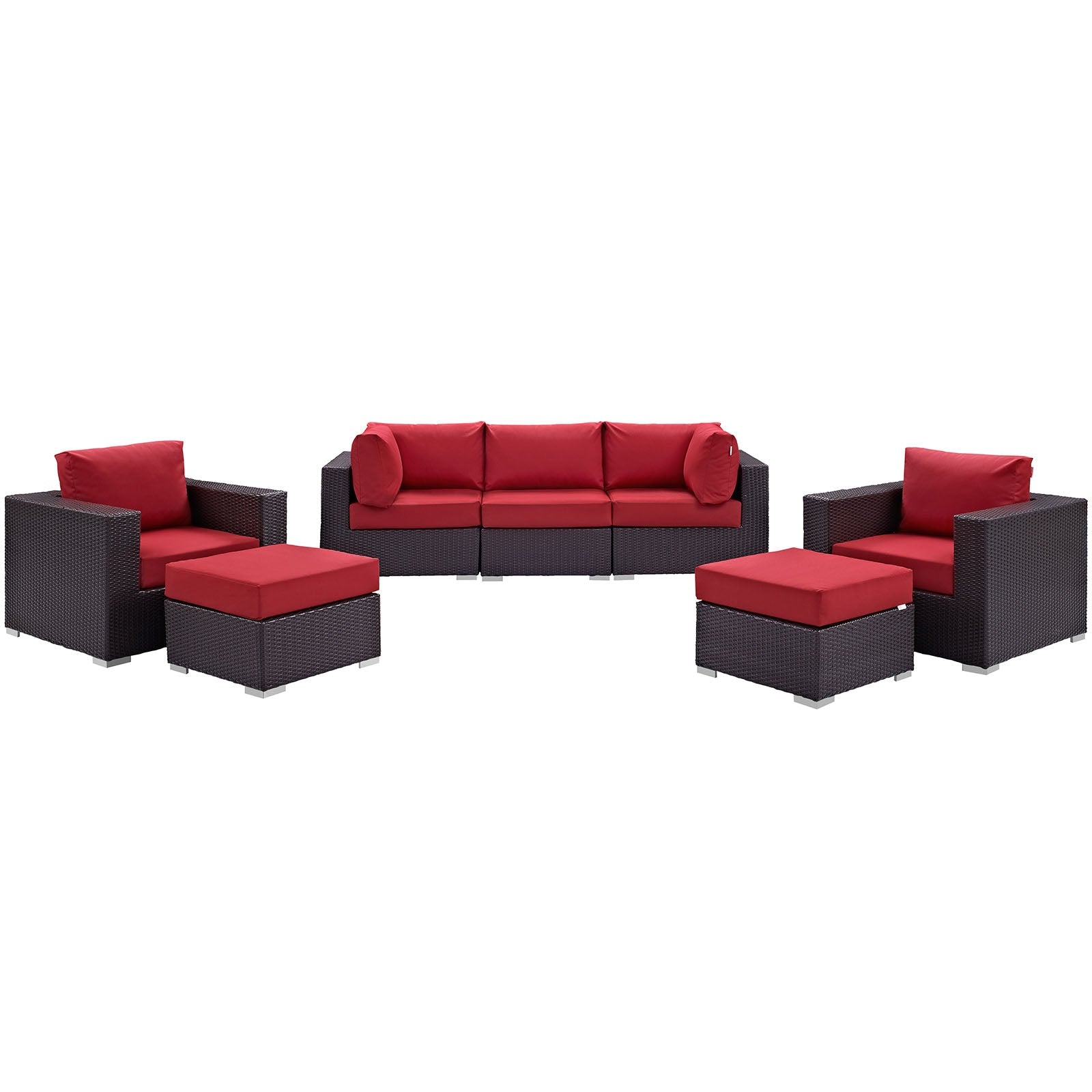 outdoor 7 Piece Outdoor Patio Sectional Set