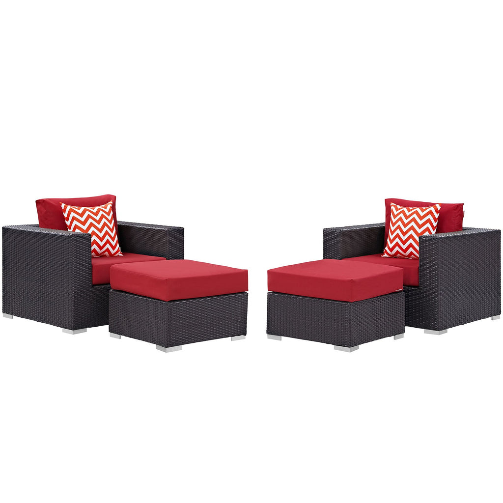 outdoor 4 Piece Outdoor Patio Sectional Set