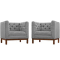 Panache Living Room Set Upholstered Fabric Set of 2