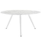 Lippa Round Artificial Marble Dining Table with Tripod Base