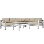 outdoor 5 Piece Outdoor Aluminum Sectional Sofa Set