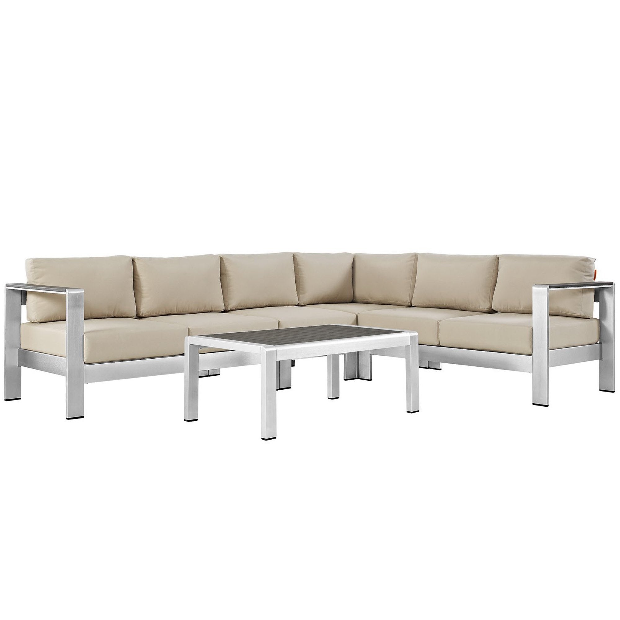 outdoor 5 Piece Outdoor Aluminum Sectional Sofa Set