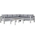 outdoor 5 Piece Outdoor Aluminum Sectional Sofa Set