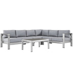 outdoor 5 Piece Outdoor Aluminum Sectional Sofa Set