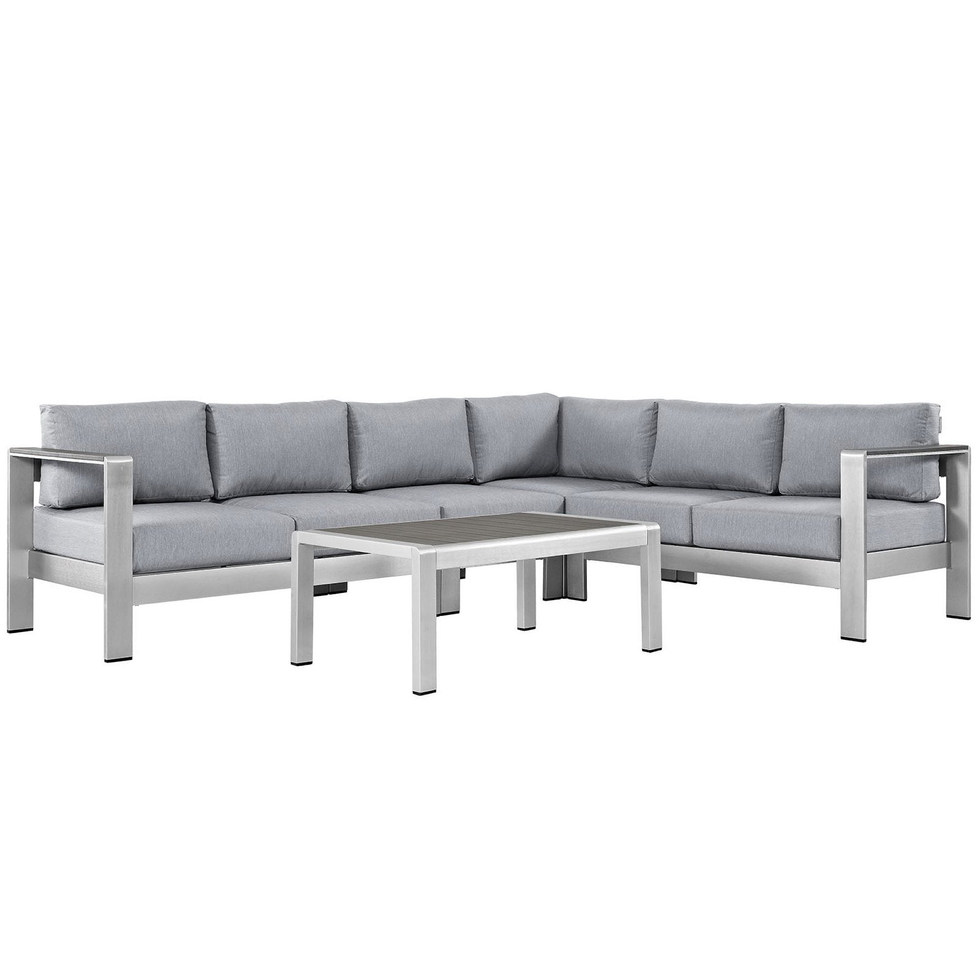 outdoor 5 Piece Outdoor Aluminum Sectional Sofa Set
