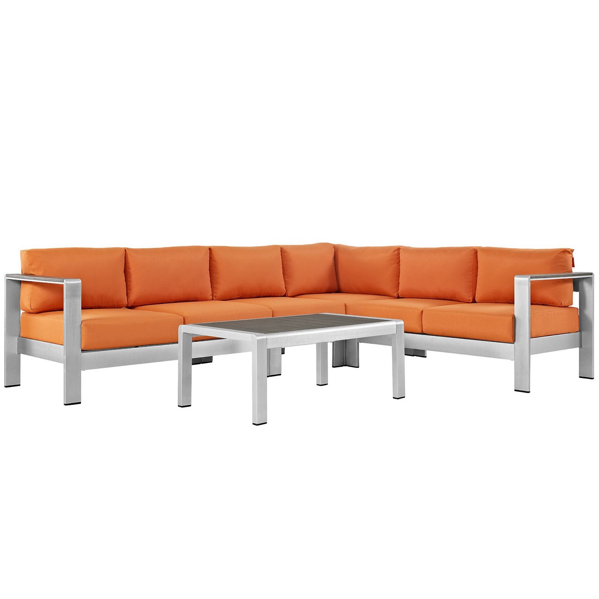 outdoor 5 Piece Outdoor Aluminum Sectional Sofa Set
