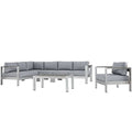 outdoor 6 Piece Outdoor Aluminum Sectional Sofa Set