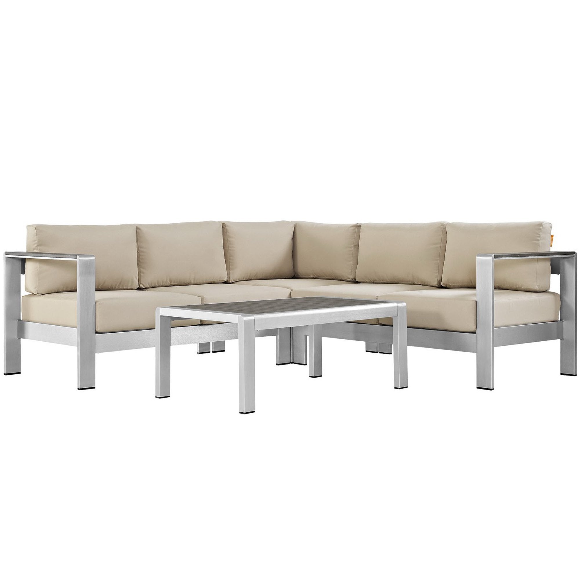 outdoor 4 Piece Outdoor Aluminum Sectional Sofa Set