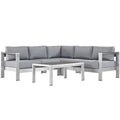 outdoor 4 Piece Outdoor Aluminum Sectional Sofa Set