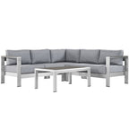 outdoor 4 Piece Outdoor Aluminum Sectional Sofa Set