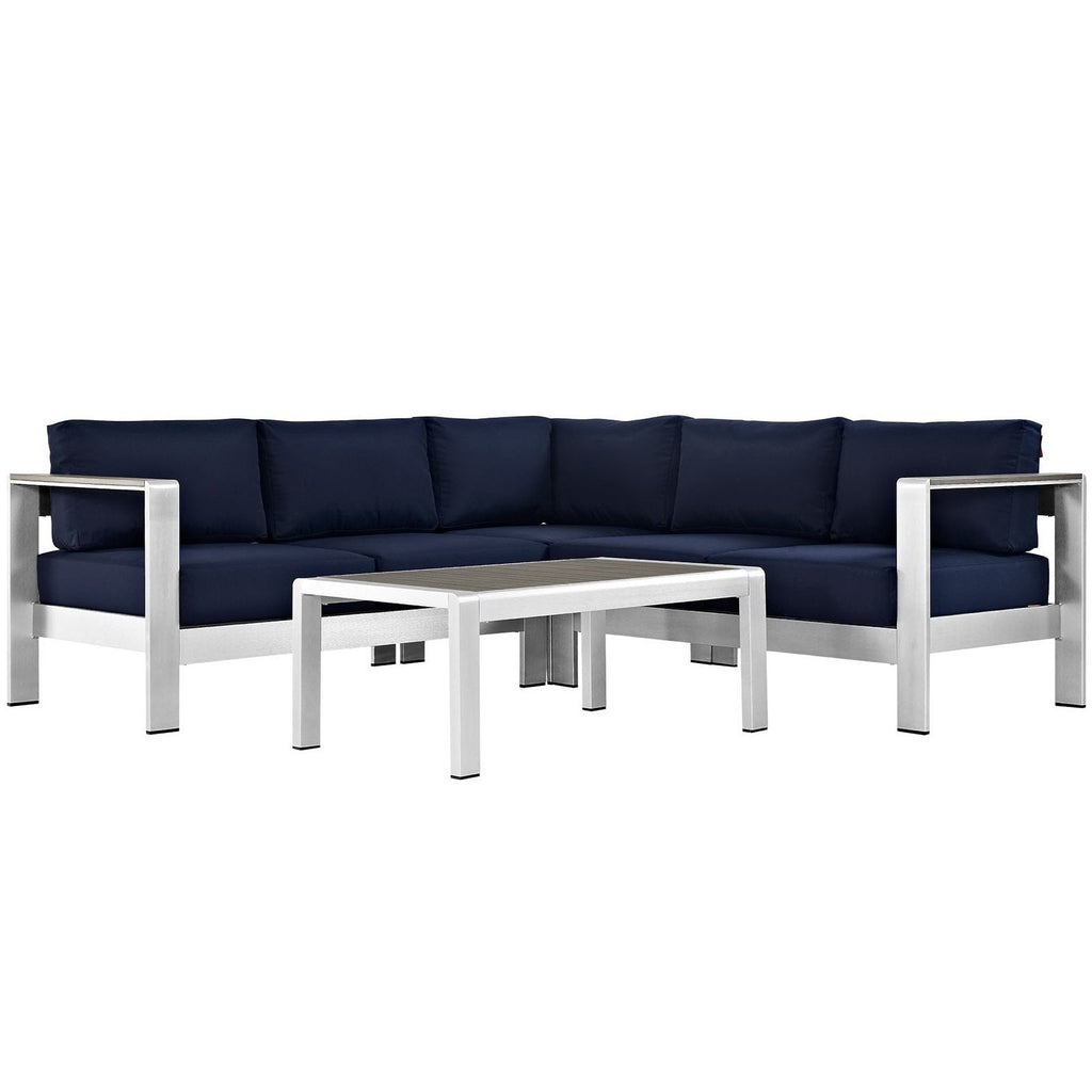 outdoor 4 Piece Outdoor Aluminum Sectional Sofa Set