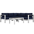 outdoor 4 Piece Outdoor Aluminum Sectional Sofa Set