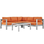 outdoor 4 Piece Outdoor Aluminum Sectional Sofa Set