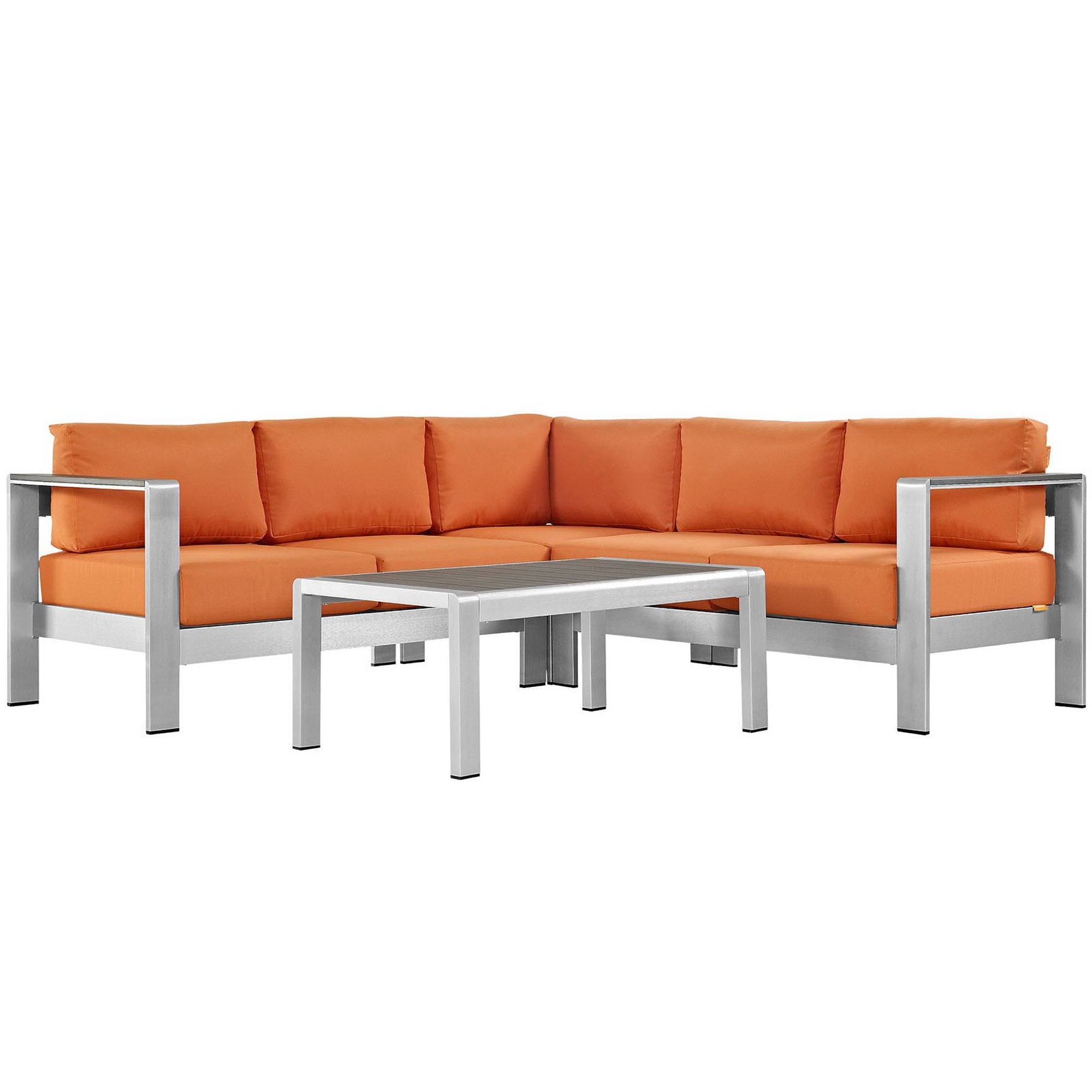 outdoor 4 Piece Outdoor Aluminum Sectional Sofa Set