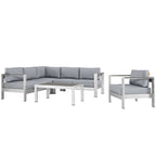 outdoor 5 Piece Outdoor Aluminum Sectional Sofa Set